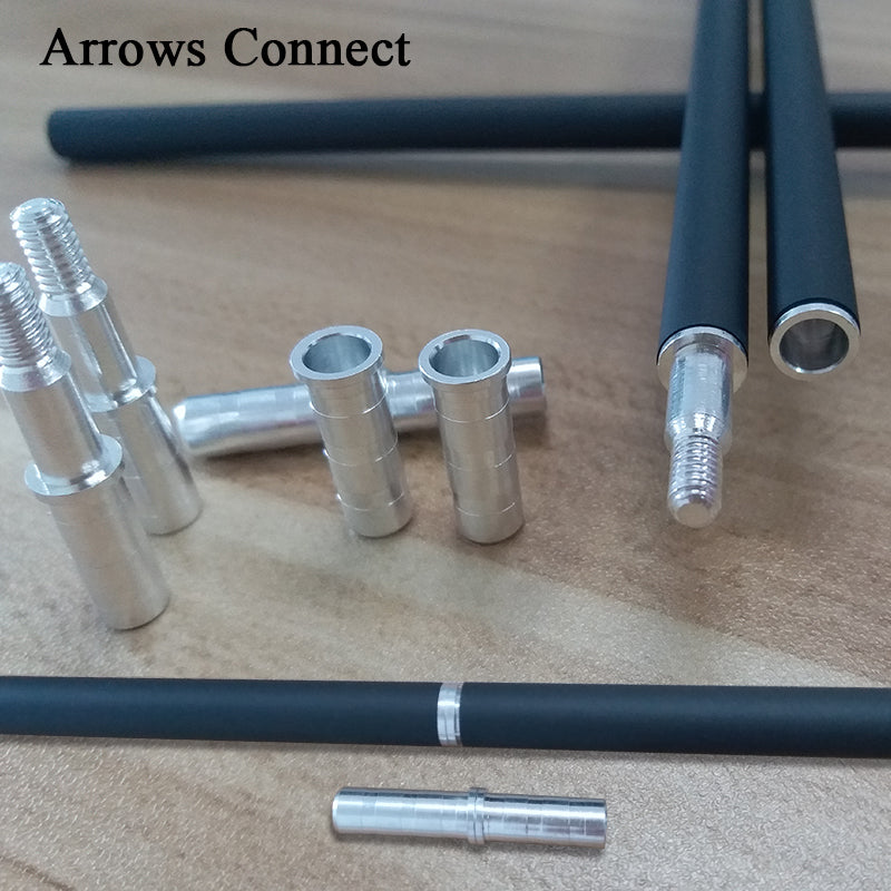 Archrey Aluminum Arrow Insert ID6.2mm OD7.6mm Arrow Connecter for Take-down Arrow
