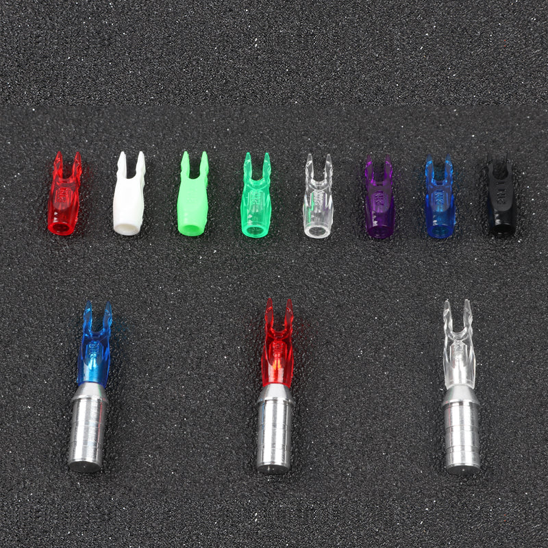 12-Pack Plastic Arrow Nocks for Carbon Arrows Compound Recurve Bow