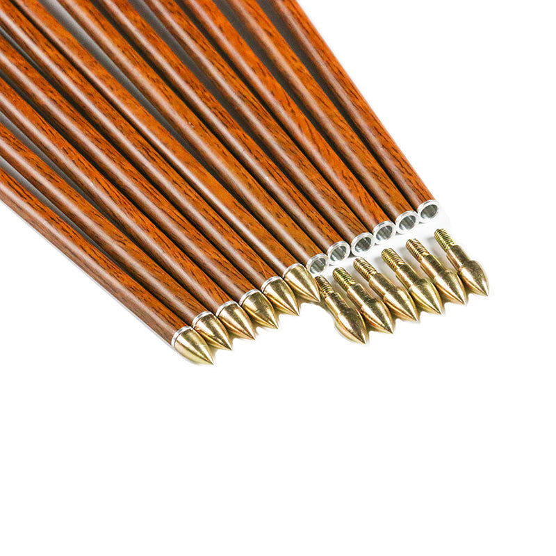 Wood Skin Carbon Arrows ID6.2mm Spine300-900 Compound Recurve Traditional Bow Arrows
