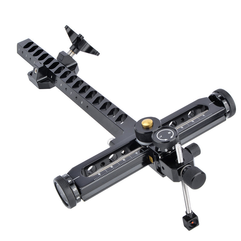 Recurve Bow Sight Aluminum Alloy High Adjustment Precision Clear Scale