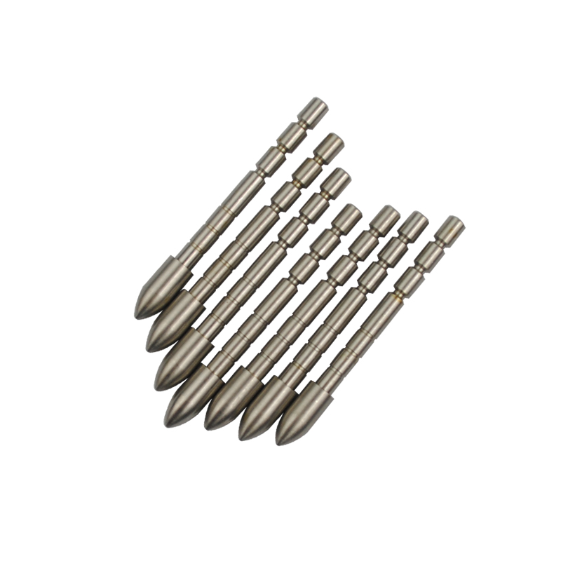 12-Pack Field Tips Target Point 80/100/120gr ID4.2MM OD5.4-6.2MM Stainless Steel Recurve Bow Arrow Shaft