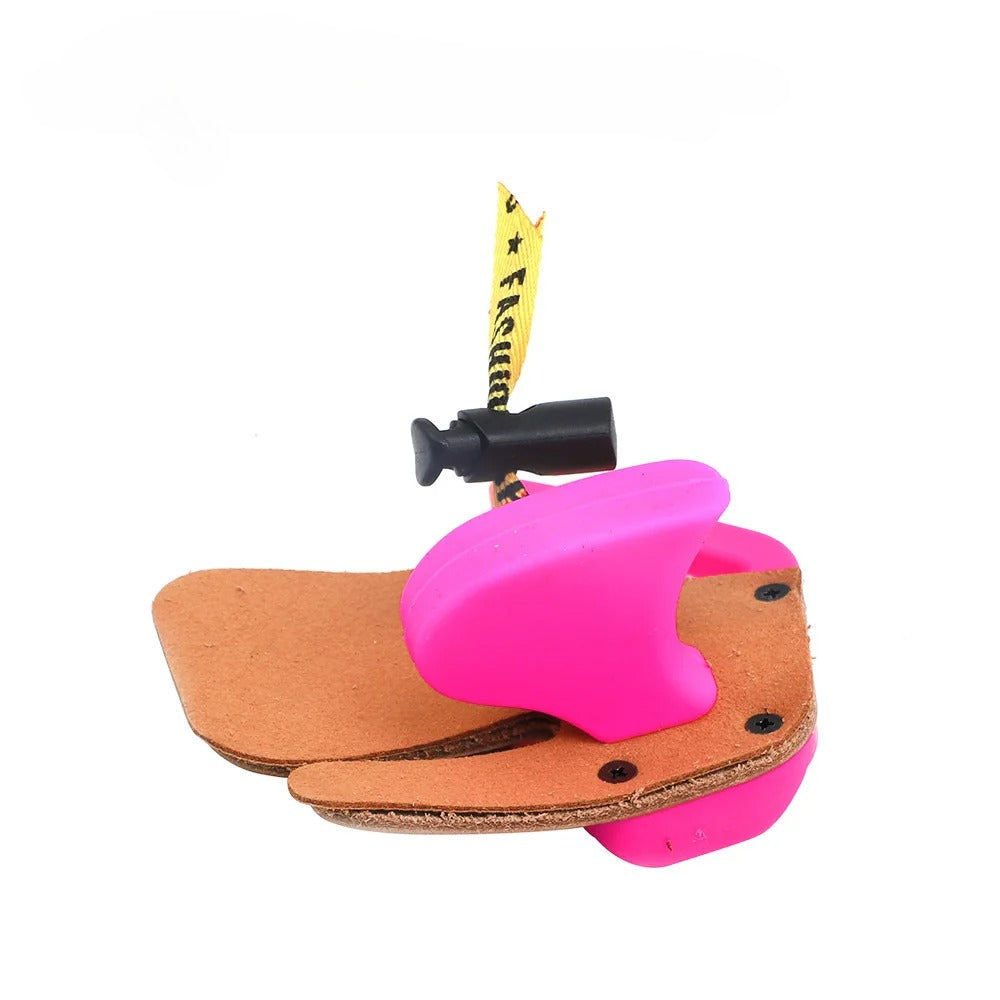 Finger Guard Wear-Resisting Adjustable Ergonomic Design Right Hand Finger Tab for Recurve Bow