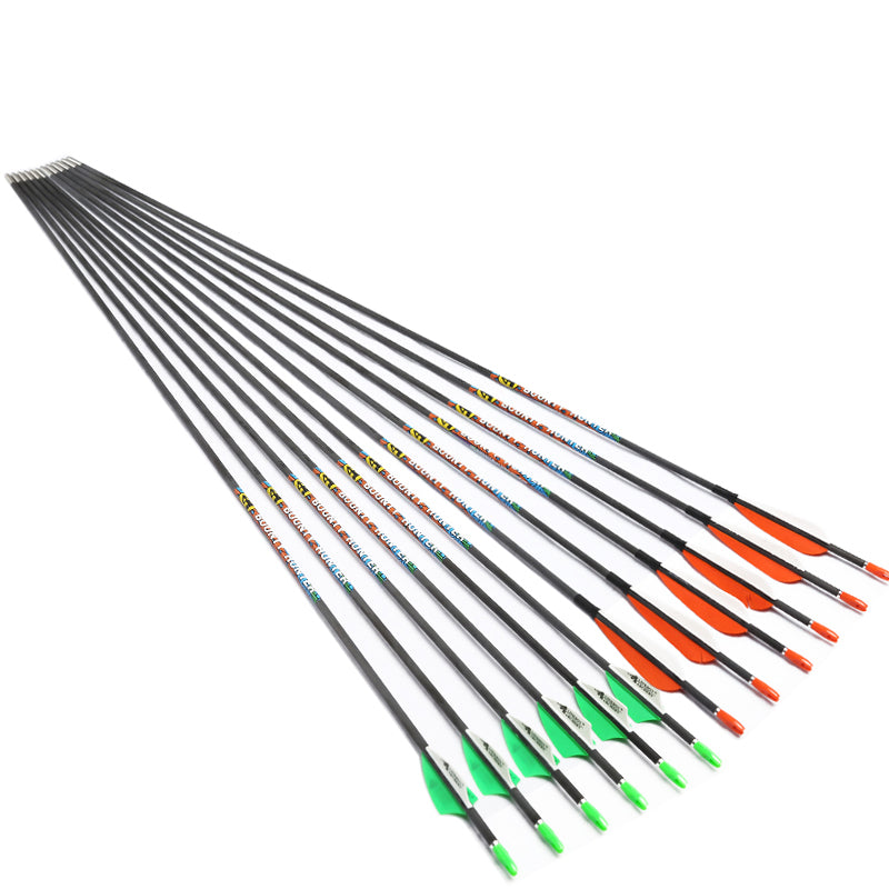 12-Pack Carbon Arrow ID 3.2mm Spine 400-1000 for Compound Bow