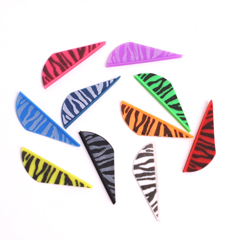 24-Pack 2 Inch Arrow Rubber Feather Arrow Vanes Plastic Feather Fletching DIY Arrow