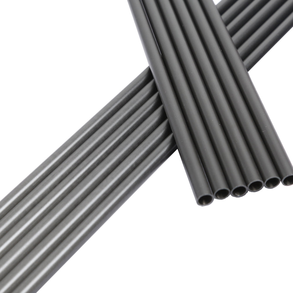 6/12-Pack Pure Carbon Arrows 3inch Plastic Vanes Spine300-1000 ID6.2mm for Compound Traditional Bow