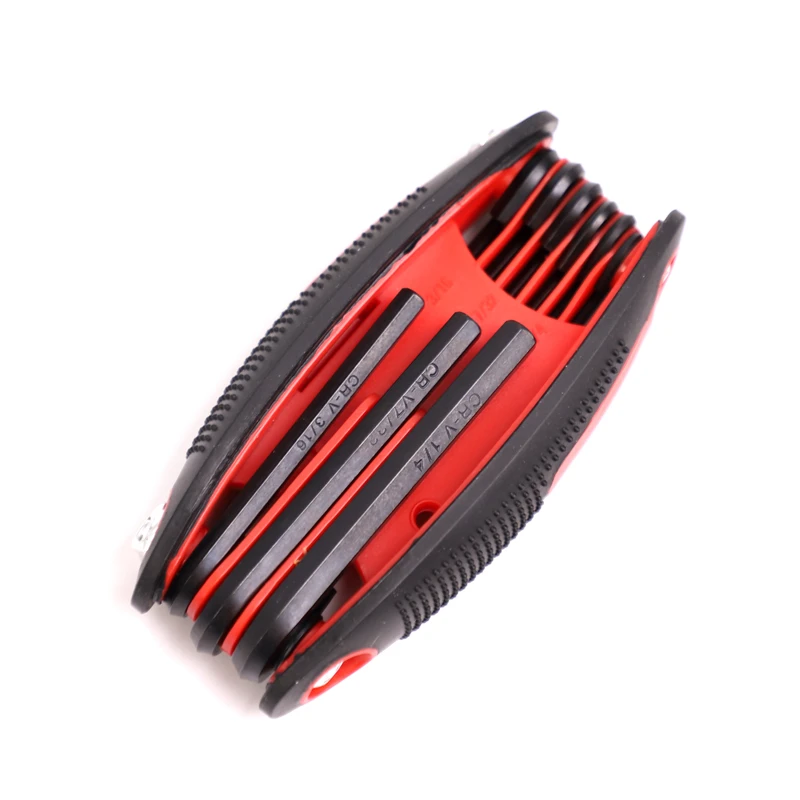9 Piece Folding Allen Hex Key Ring Wrench Set America Tool