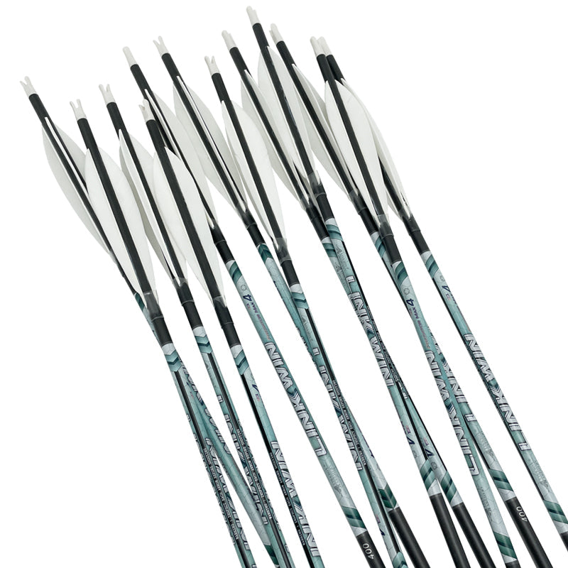+/-0.001 Straightness Pure Carbon Arrows ID 6.2 Mm Compound Recurve Bow Turkey Feather Custom