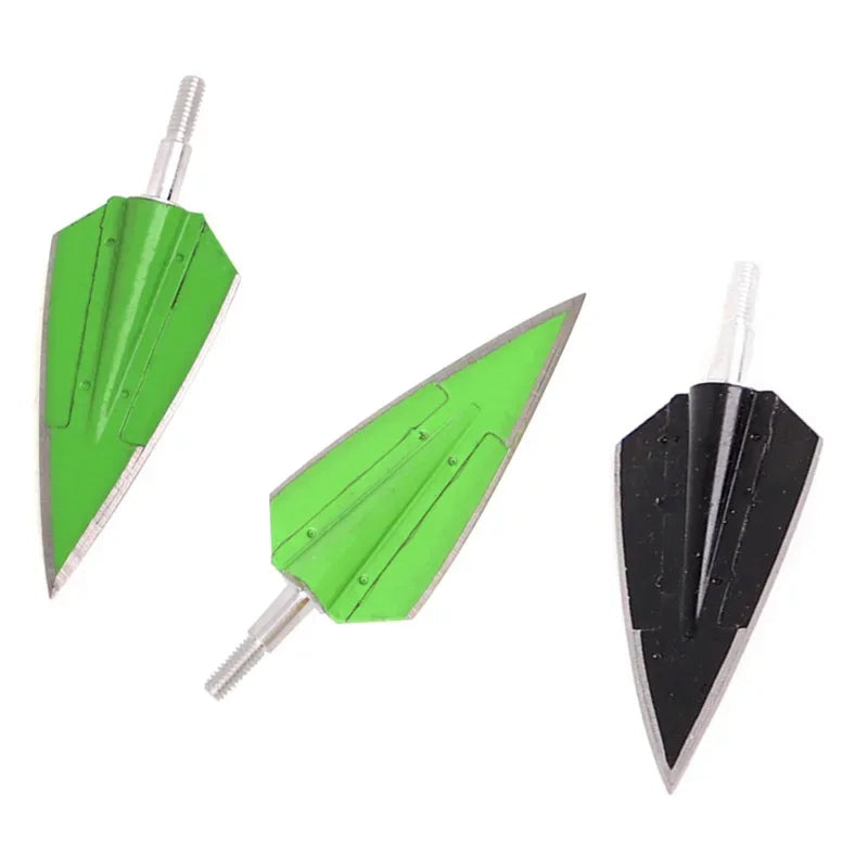 2 Fix Blade Arrowhead Stainless Steel Broadhead 120/150 Grain Points for Recurve Compound Bow