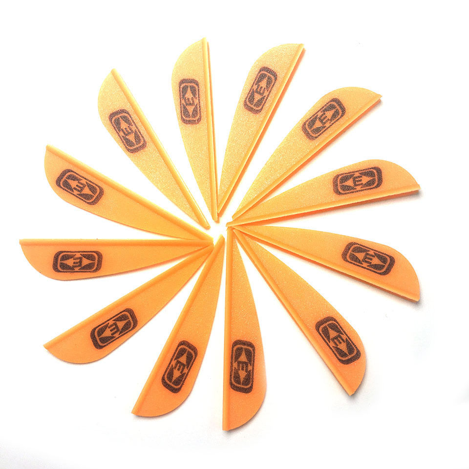 36-Pack 1.75Inch Water Drop Shape DIY Fletching Arrow Vanes TPU Feather Shield Cut
