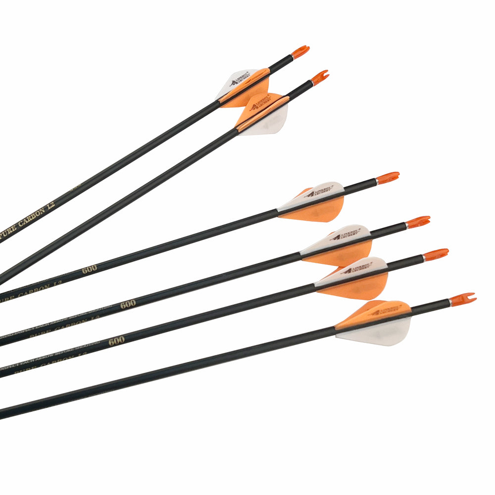 ID4.2mm/0.165'' Pure Carbon Arrows with Aluminum Connect Pipe Removable Arrow Tips for Bow