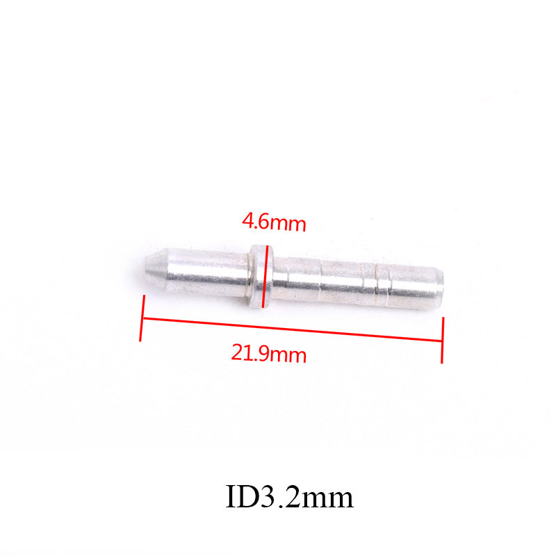 100-Pack Aluminum Nock Pin for Arrow Shaft ID3.2mm 4.2mm 6.2mm for Nock ID 3.2mm