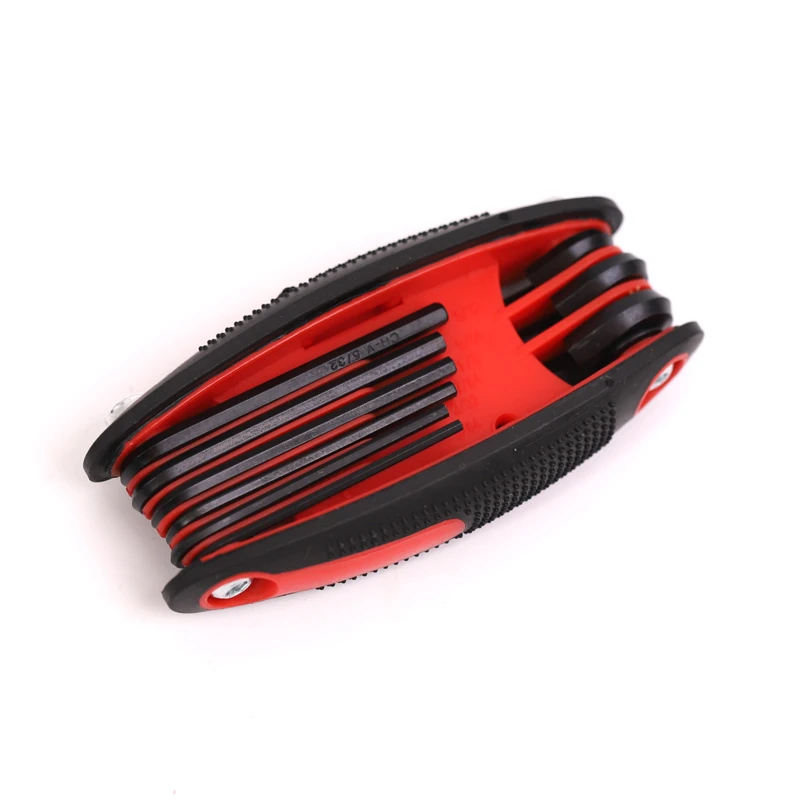 9 Piece Folding Allen Hex Key Ring Wrench Set America Tool