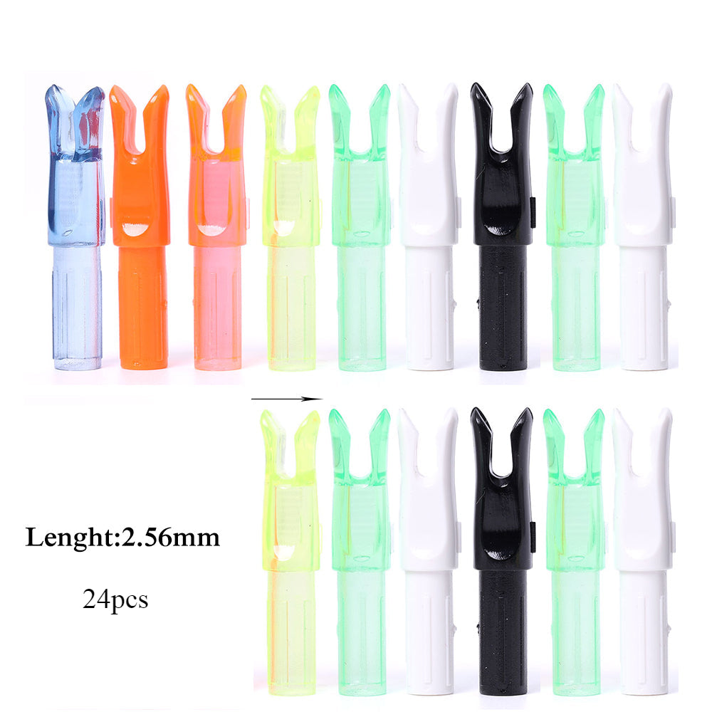 24-Pack Rapid Nocks Wide Open Angle Arrow End Y Nock ID 6.2mm Shaft DIY