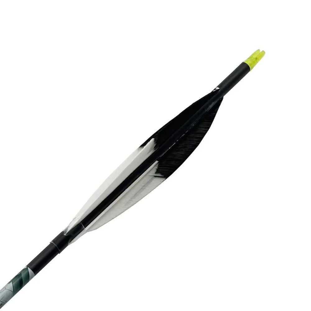 12-Pack Pure Carbon Arrow Spine300-800 30/32inch Banana Vanes Target Arrows