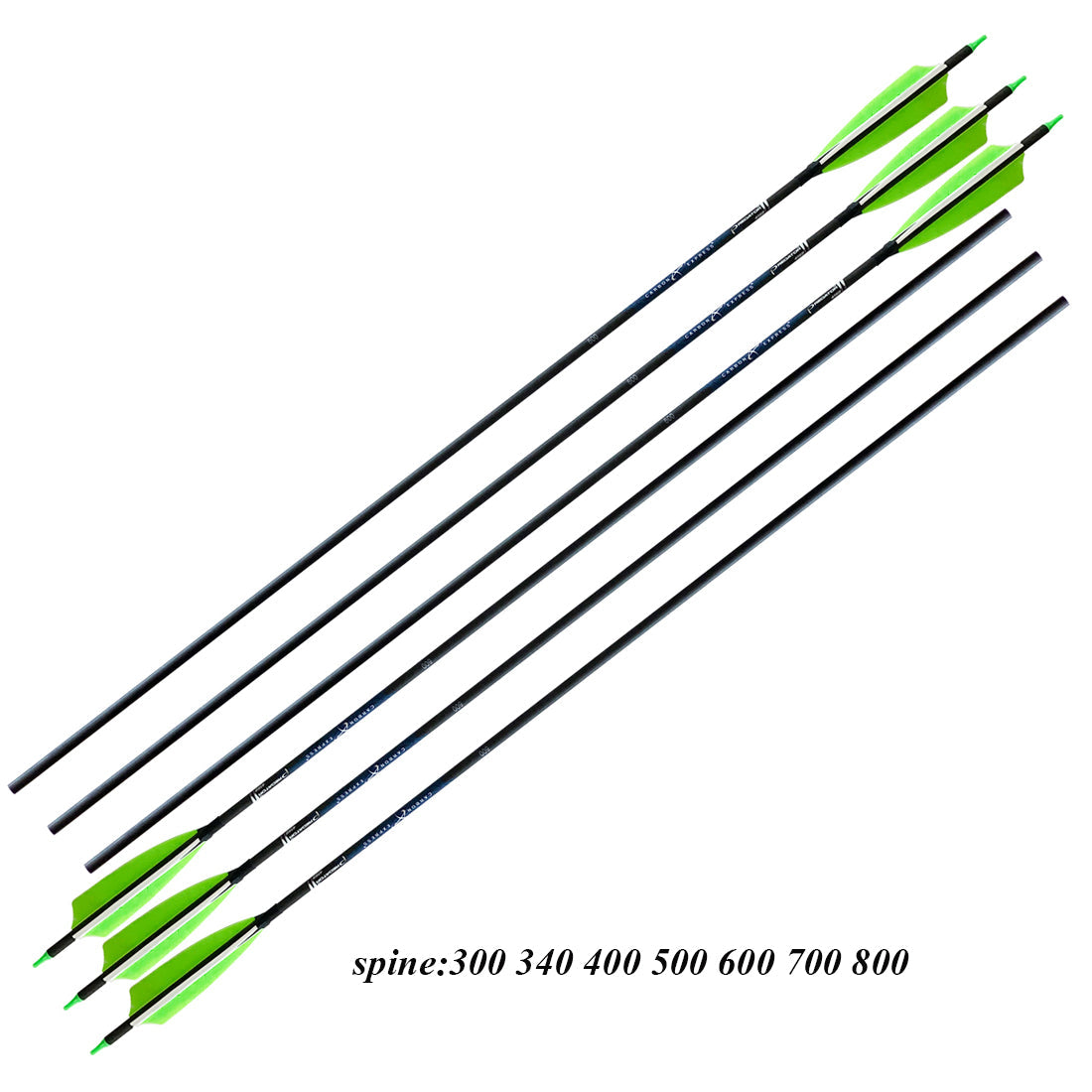 12-Pack Carbon Arrow Spine 200 300 340 400 500 600 700 800 75gr