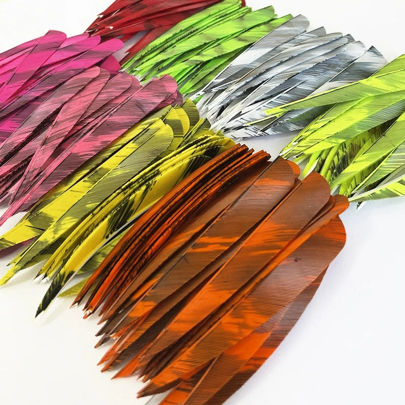 36-Pack 4" Parabolic Camo Arrow Feathers Fletching Right Wing Fletches Right Wing 4 Inch