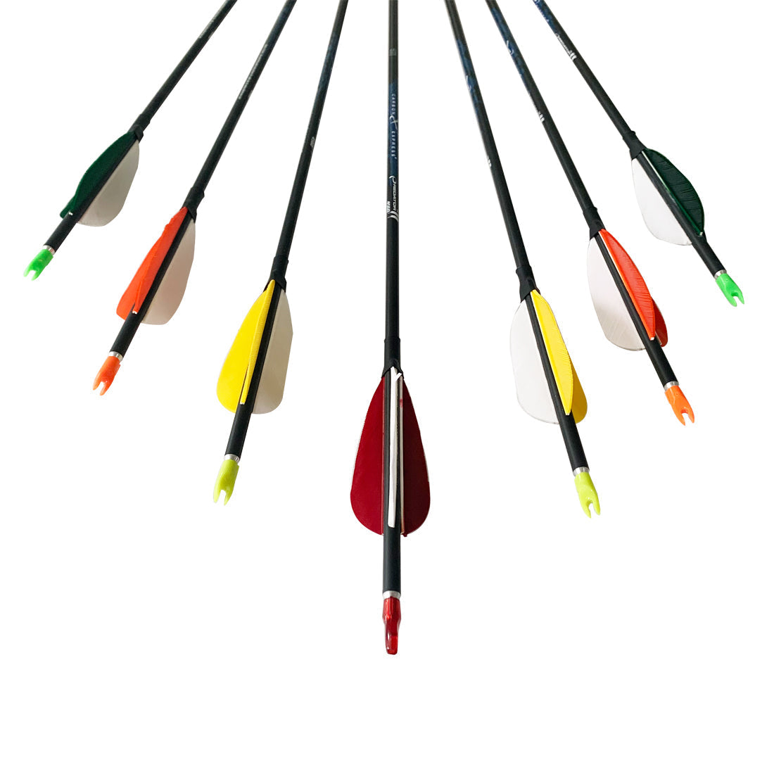 12-Pack Pure Carbon Arrows ID4.2MM SP500 30inch 3inch Turkey Feather 80gr Tips Recurve Bow