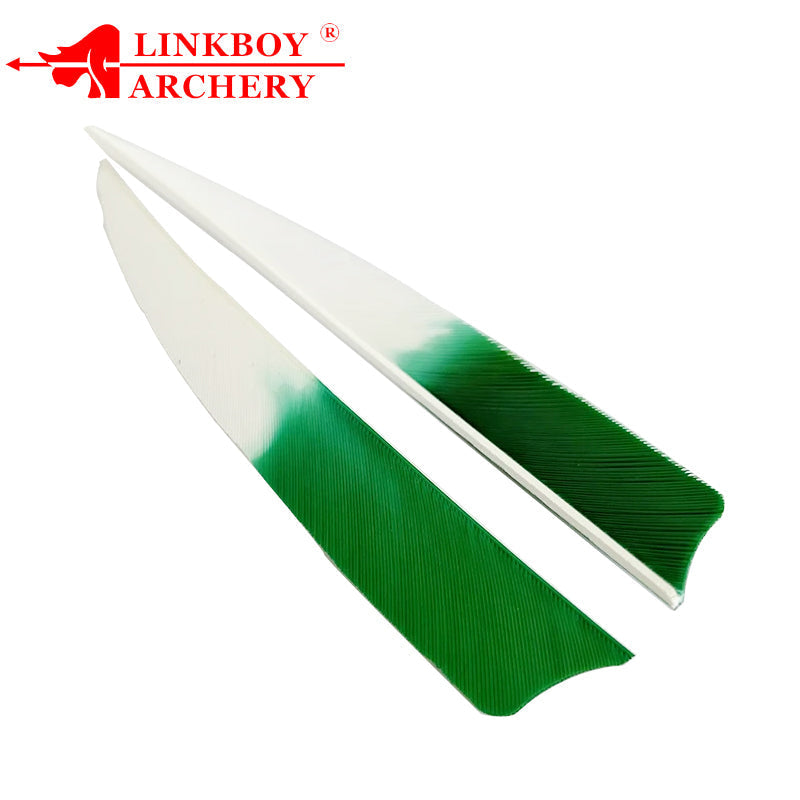 50-Pack 4/5inch Gradient Color Shield Cut Turkey Feather Fletching, Natural Arrow Feathers for Bow