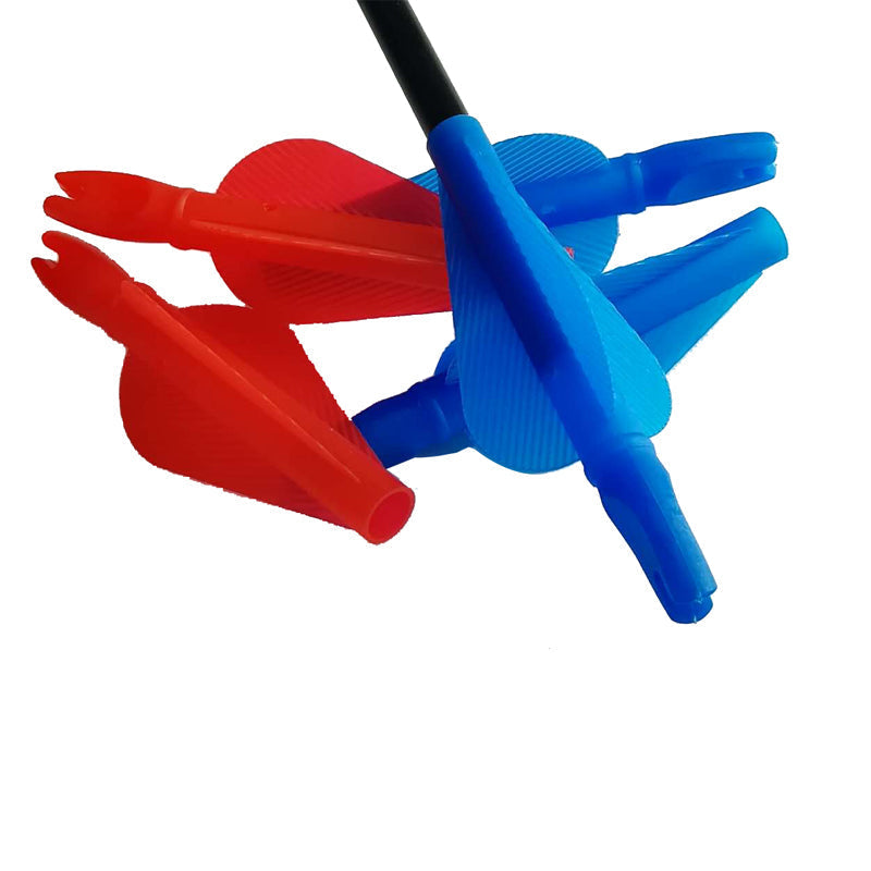 8mm Fiberglass Arrows, Glued-in Points, Safe Plastic Nock, Recurve & Compound Bow