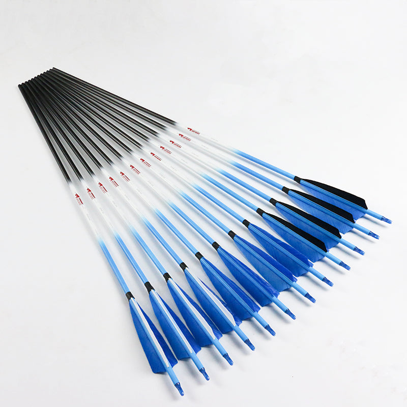 Carbon Arrows 30/32inch ID6.2mm SP300-900 Arrow Compound Recurve Bow 6/12-Pack