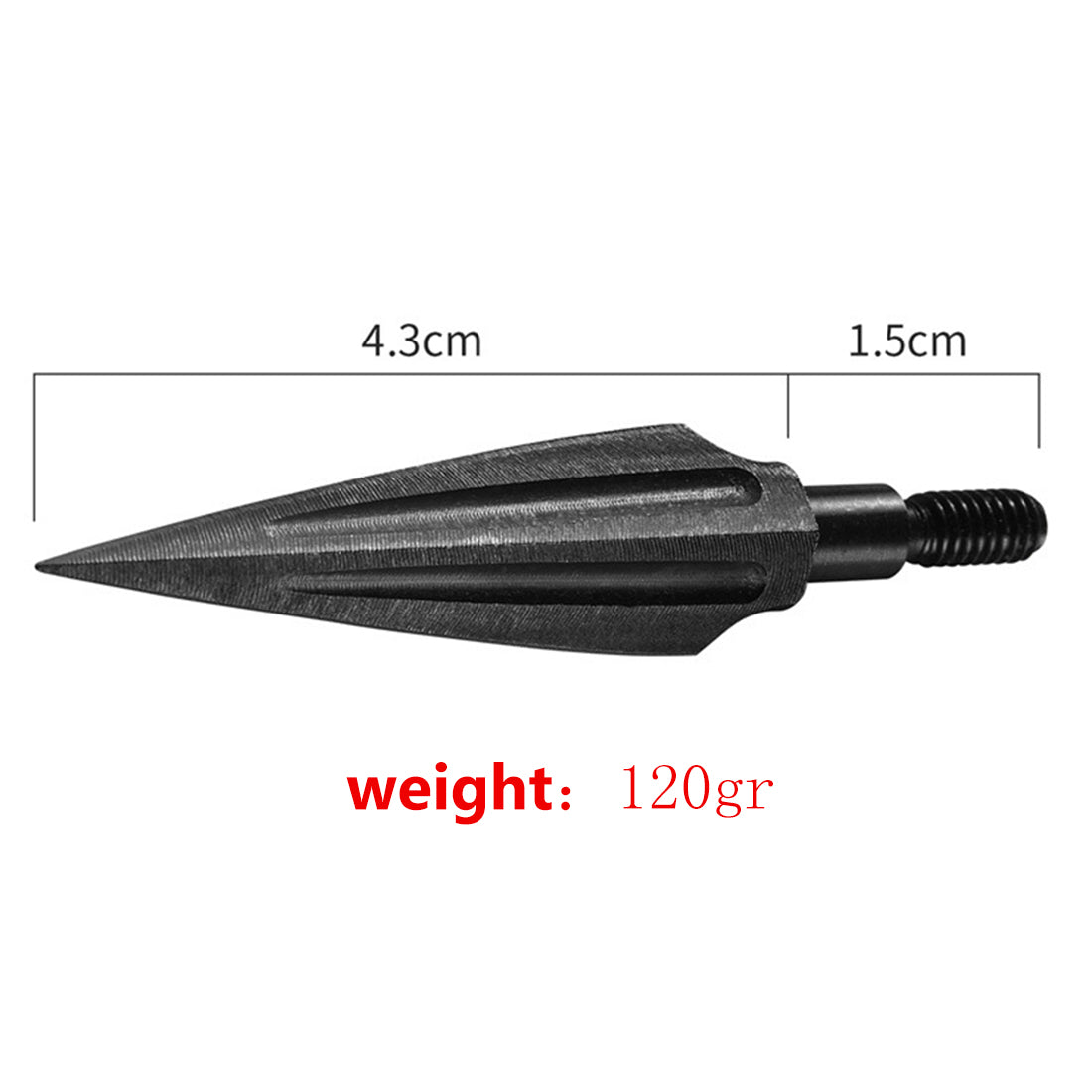 5-Pack Carbon Steel Arrowheads Broadheads Arrow Heads for Recurve Bow Compound Bow