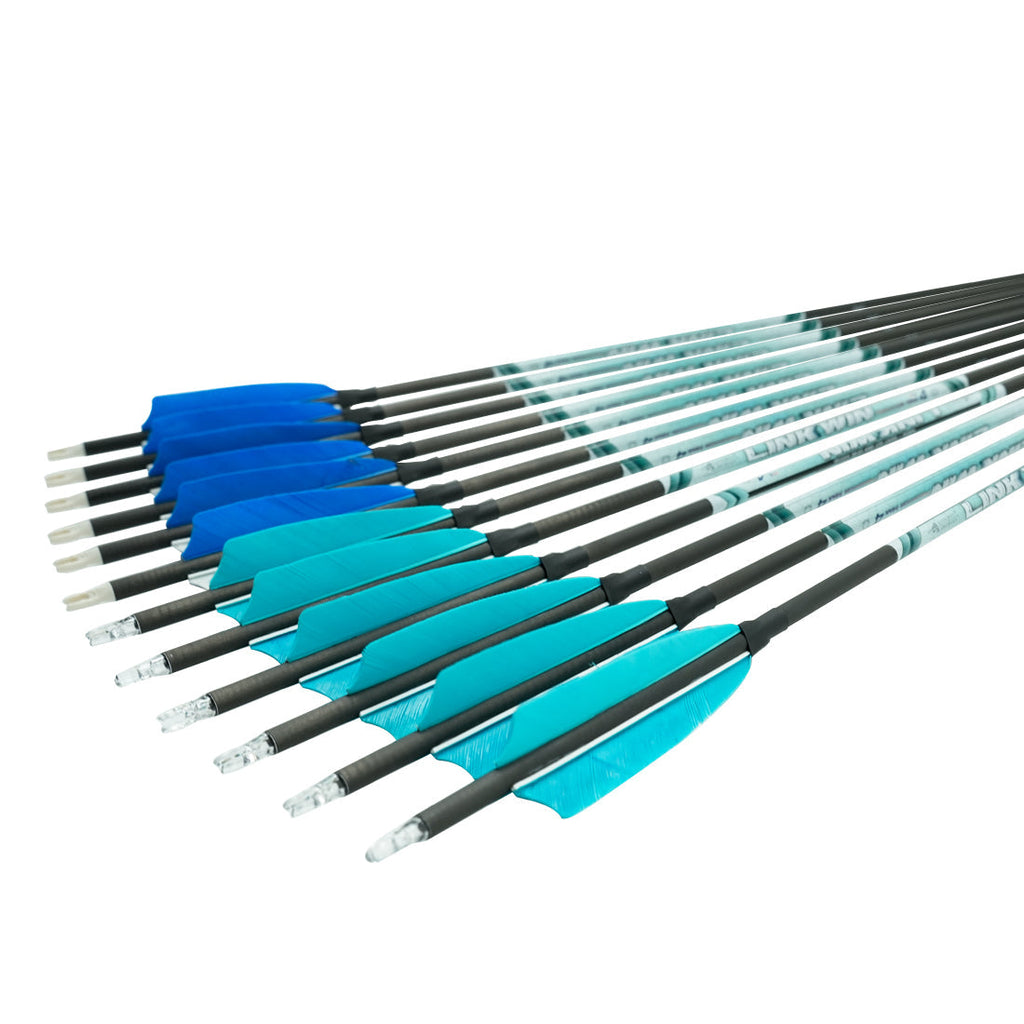 12-Pack Carbon Arrows Bow and Arrow +/-0.001 Straightness Multiple Spine Arrows