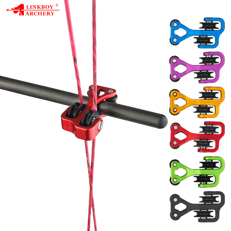 Compound Bow Kit 1/8" 3/16" Cable Slide 2m D Loop Peep Sight Aluminum Alloy