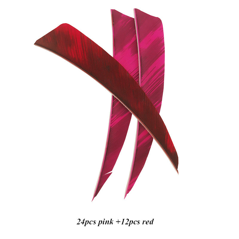 36-Pack 4inch Turkey Feather Arrow Vanes for Carbon Arrows Bow and Arrow