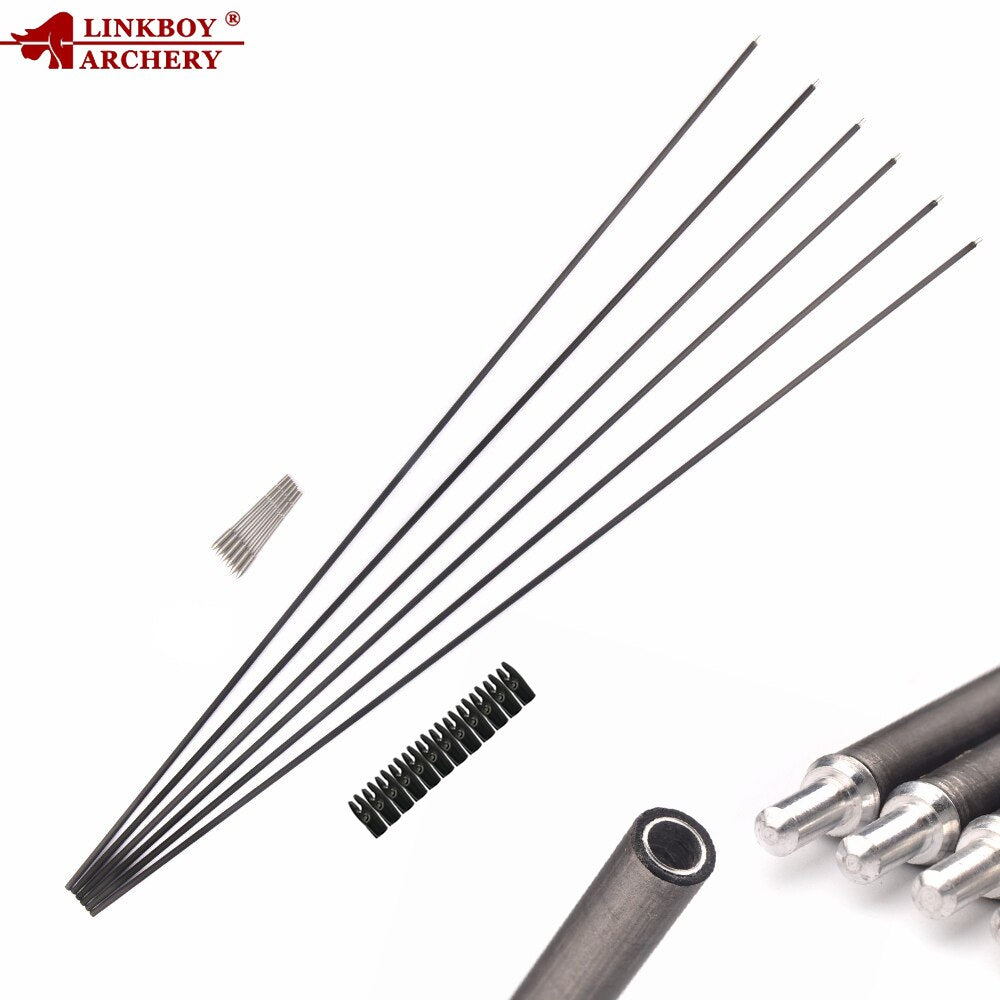 12-Pack 32 Inches X10 Carbon and Aluminum Hybrid Set Arrow Spine 350-1000 Outer Diameter