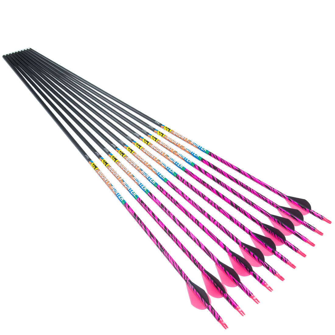Pure Carbon Arrows 30inch Spine 300 340 75gr Point Tips for Traditional Compound Recurve