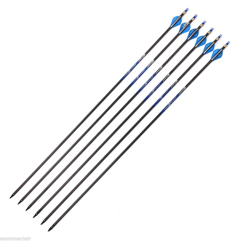 CE ID6.2mm Pure Carbon Arrows Compound Bow Hunitng