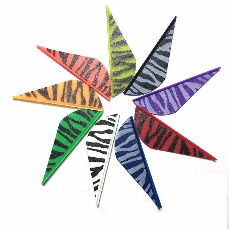 24-Pack 2 Inch Arrow Rubber Feather Arrow Vanes Plastic Feather Fletching DIY Arrow