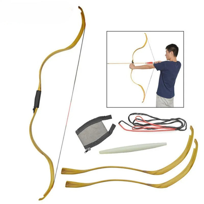 49inch Traditional Bow 20lbs Takedown Recurve Bow Beginner Women Long Bow