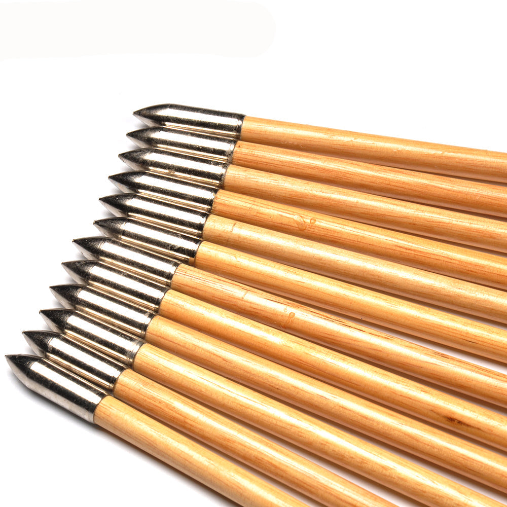 12-Pack Bow Wood Arrow 32" Completed Nock Tip 5inch Turkey Feather