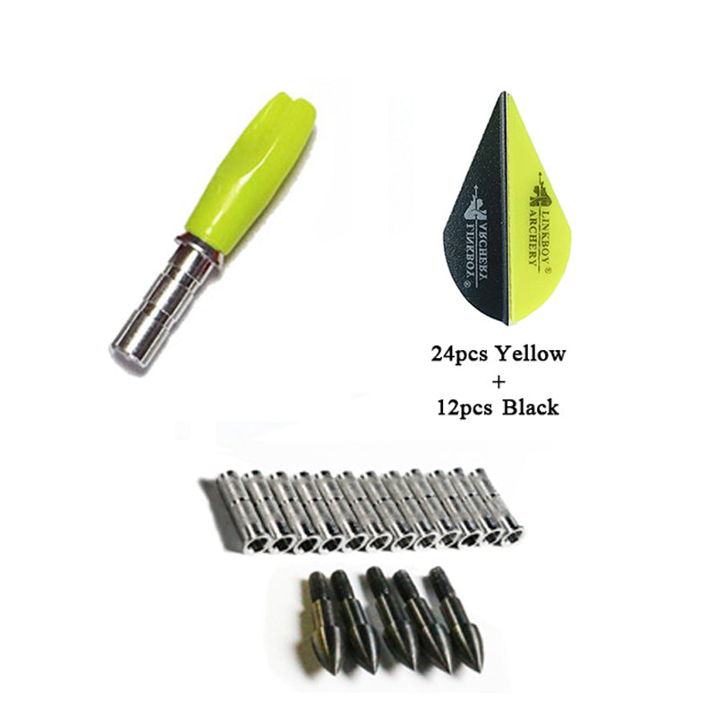 Arhcery Arrow Arrow Vanes Nock and Aluminium Inster 75gr Tips Bow and Arrows