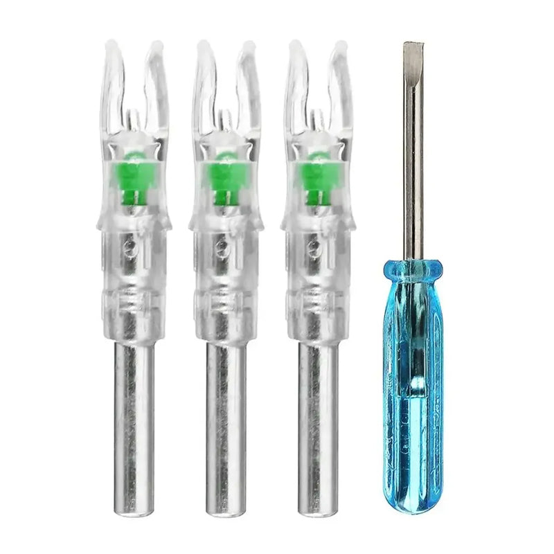 5.2mm Automatically LED Lighted Arrow Nock Compound Bow Arrows Nock +Screwdriver Accessorie