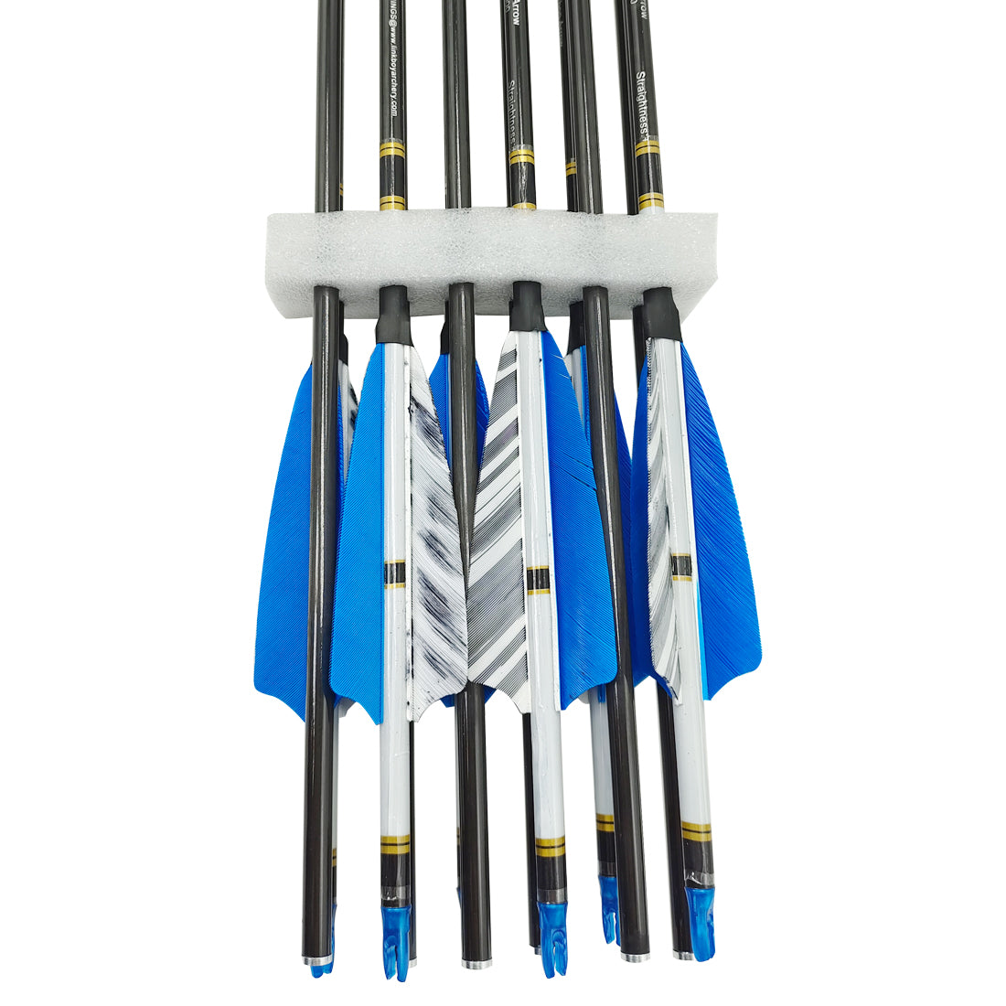 12-Pack Carbon Arrows ID6.2MM Spine 250-1000 4inch Turkey Feather 75gr Tips Compound Bow