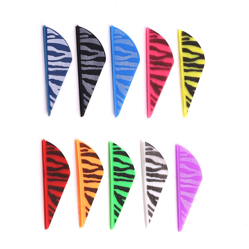 24-Pack 2 Inch Arrow Rubber Feather Arrow Vanes Plastic Feather Fletching DIY Arrow