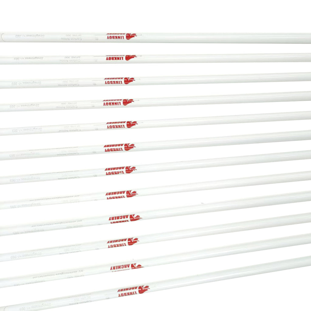 12-Pack Pure Carbon ID6.2mm Spine400-800 30/32inch 5inch Target Feather 100gr Tips Bow