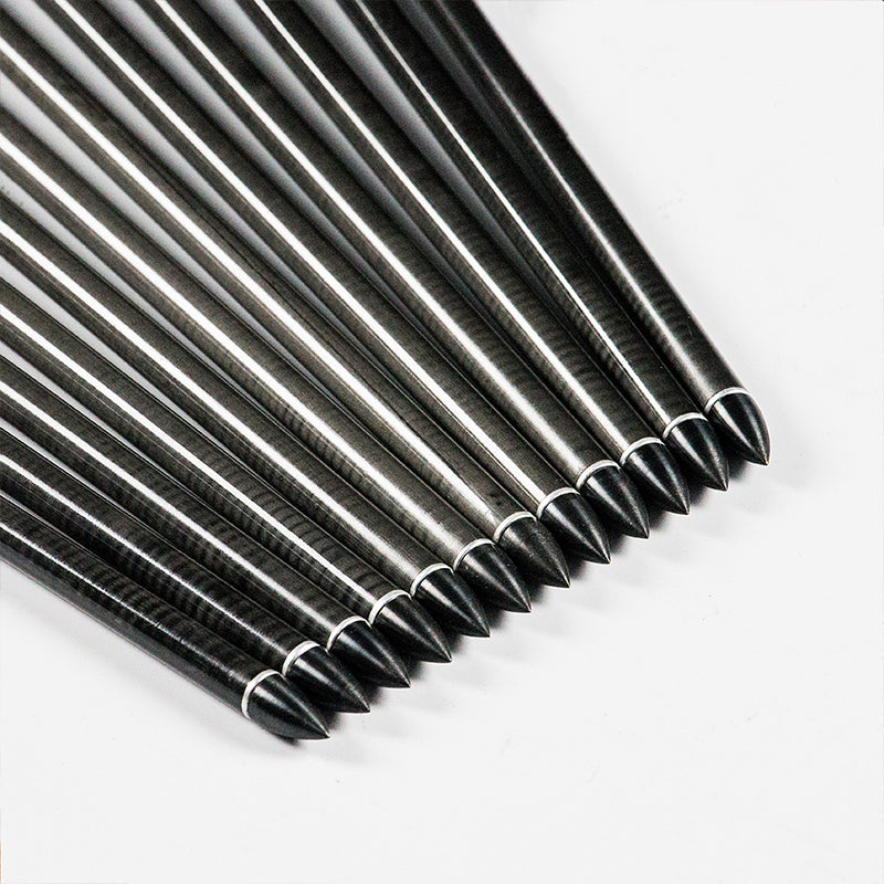 Pure Carbon Arrows 30inch Spine 300 340 75gr Point Tips for Traditional Compound Recurve