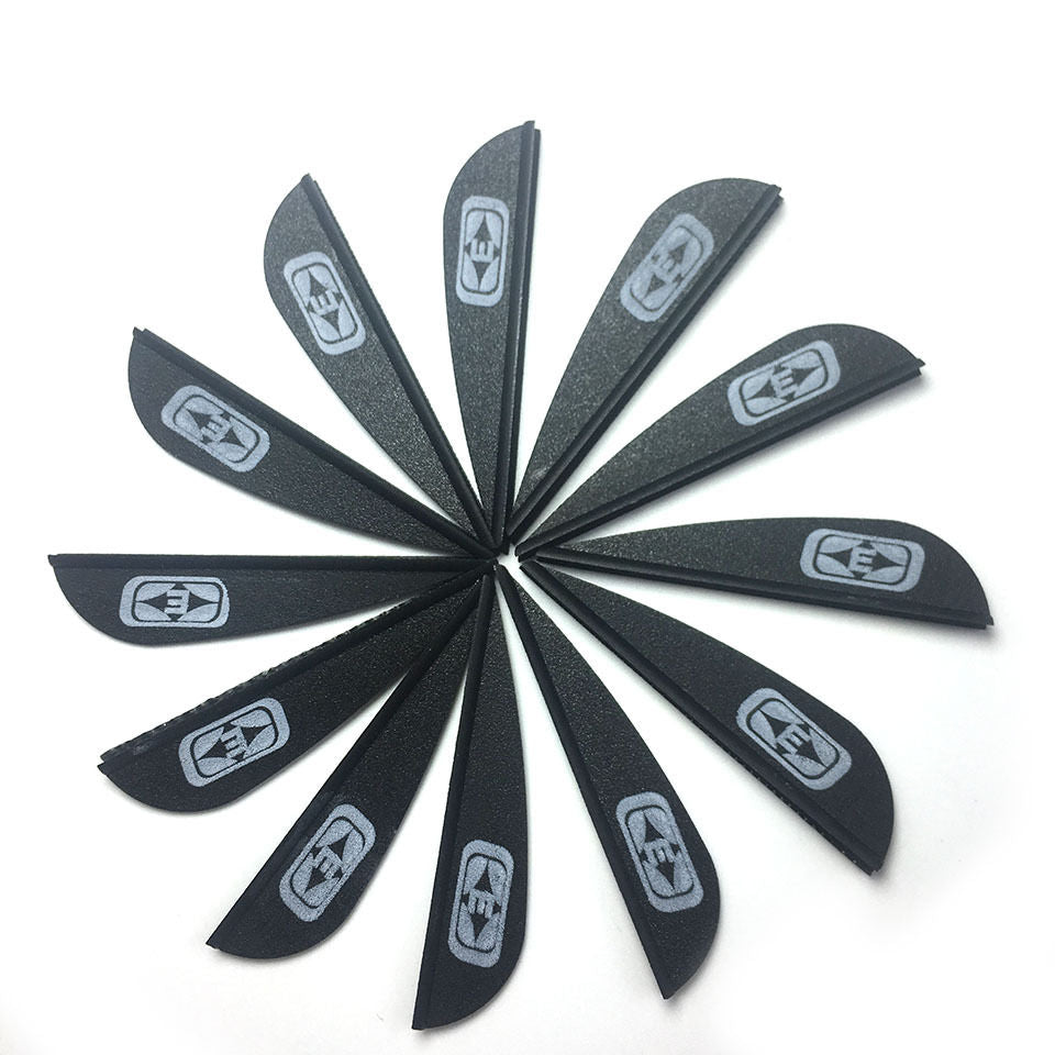 36-Pack 1.75Inch Water Drop Shape DIY Fletching Arrow Vanes TPU Feather Shield Cut
