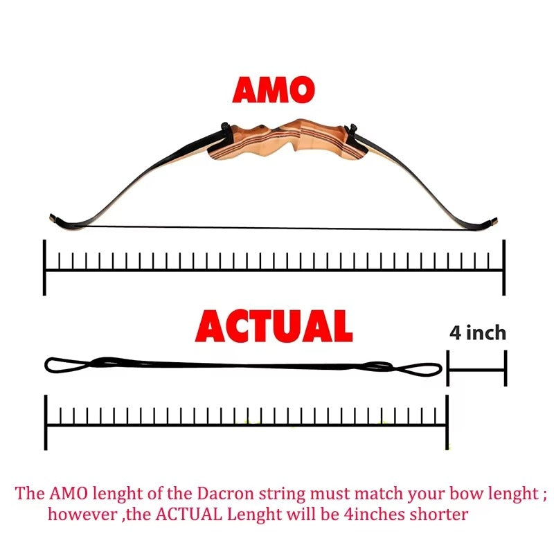 Bow String Bowstring 48-70inch for Traditional Recurve Bow Longbow