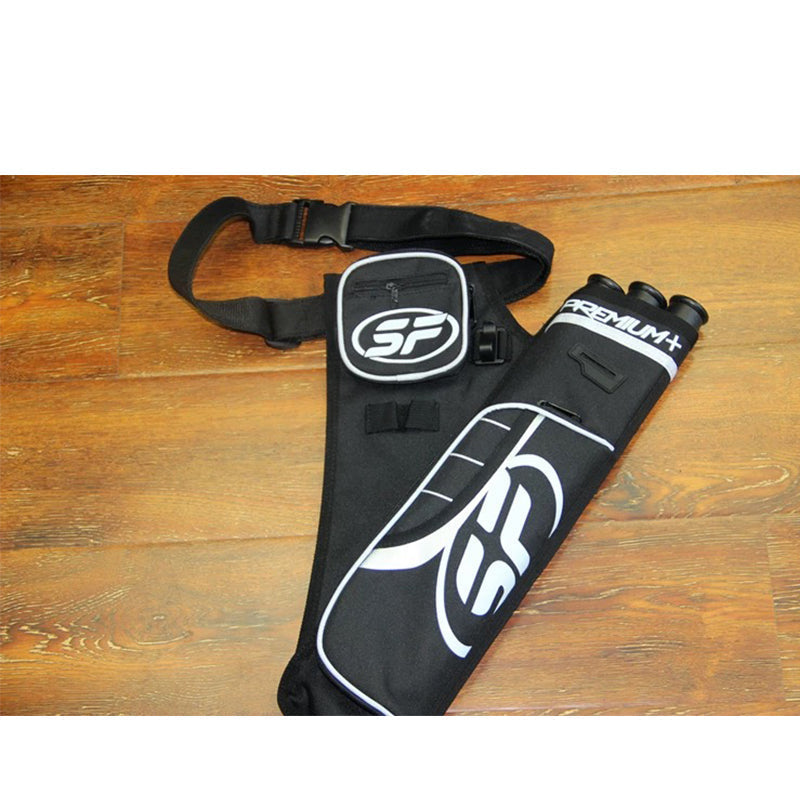 SF Arrow Quiver Shoulder Bag 3 Tubes Arrow Holder Adjustable Belt Strap Recurve Bow
