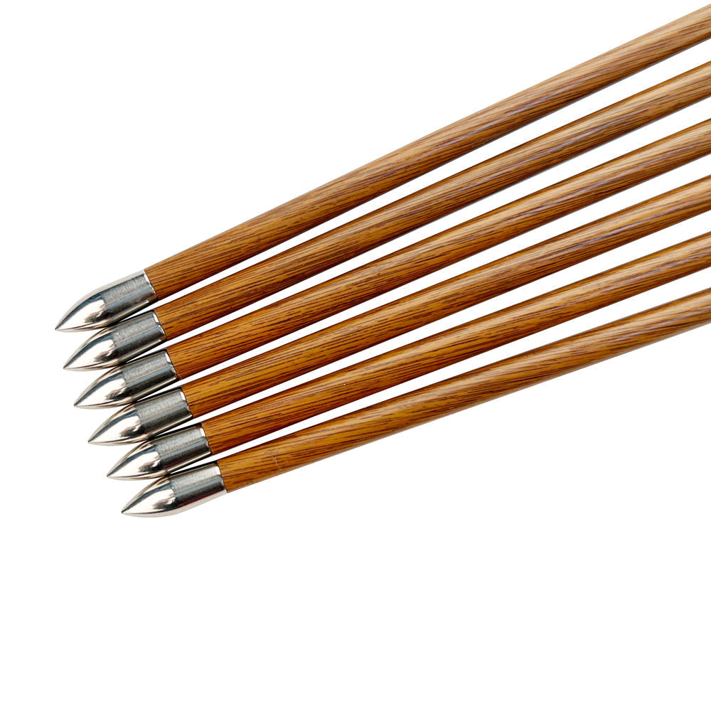 6/12-Pack Wood Skin Pure Carbon Arrows ID4.2mm SP600-1200 3" Turkey Feather Pin Nocks Recurve