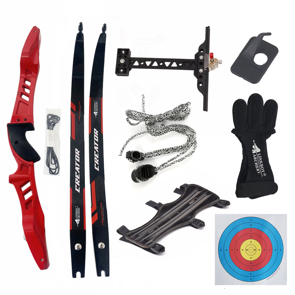 Recurve Bow 68/70Inches Aluminum Alloy Riser 25inch 24-40 Lbs Maple Limbs for RH Bow