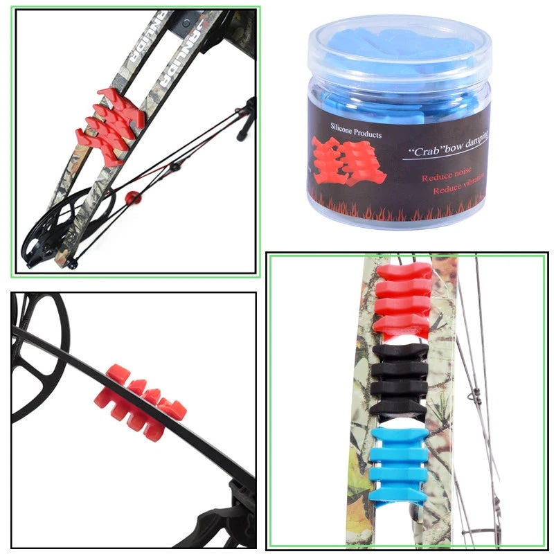2-Pack Compound Bow Bow Limbs Stabilizer Shock Damper Absorber Stabilizer Limb Vibration
