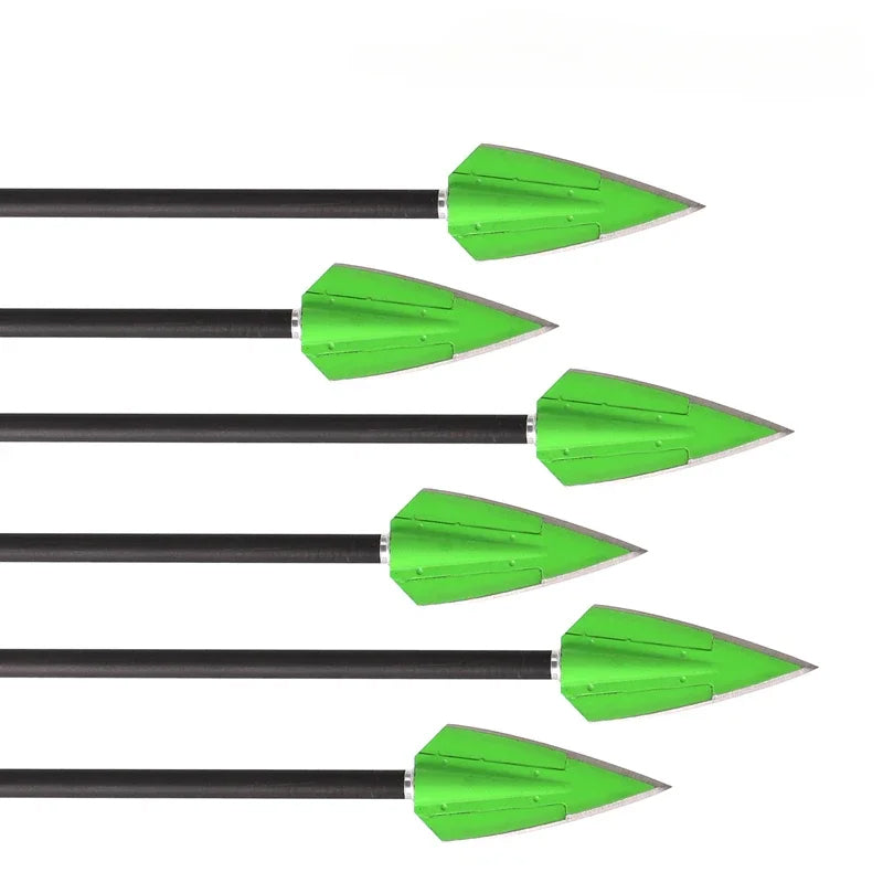 2 Fix Blade Arrowhead Stainless Steel Broadhead 120/150 Grain Points for Recurve Compound Bow