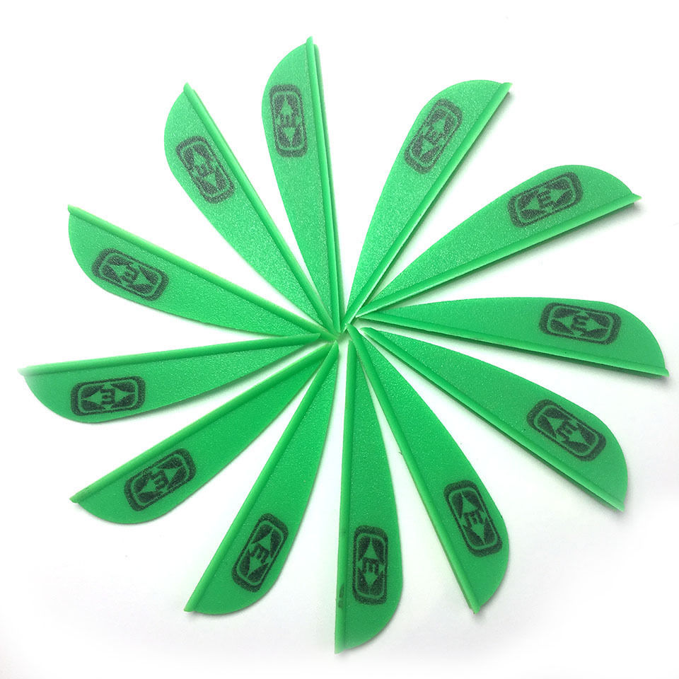 36-Pack 1.75Inch Water Drop Shape DIY Fletching Arrow Vanes TPU Feather Shield Cut
