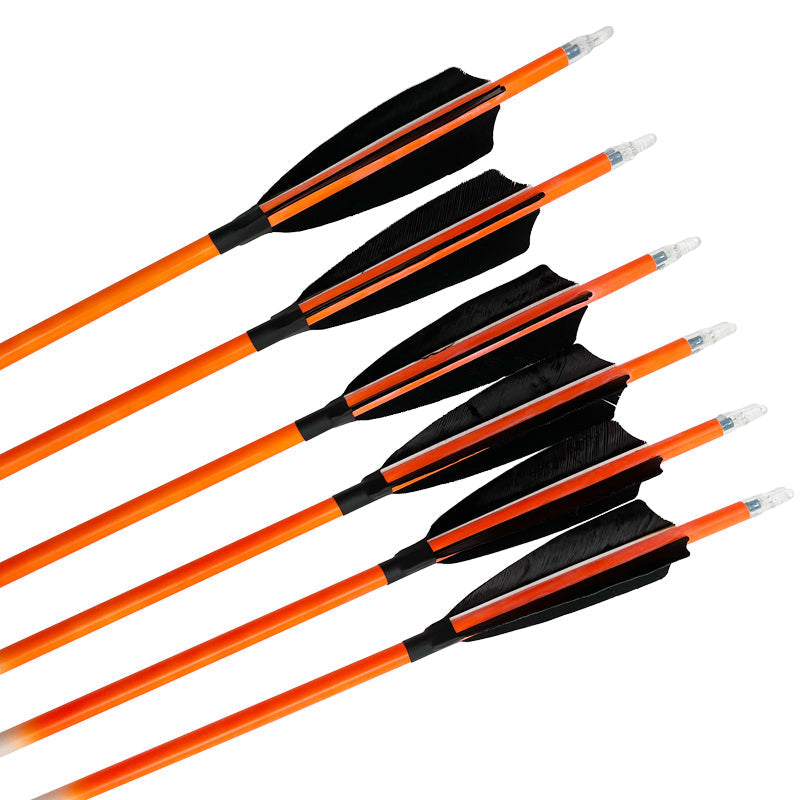 Pure Carbon Arrows with Lighted Nock 4inch Turkey Feather 6.2mm Compound Bow Arrows