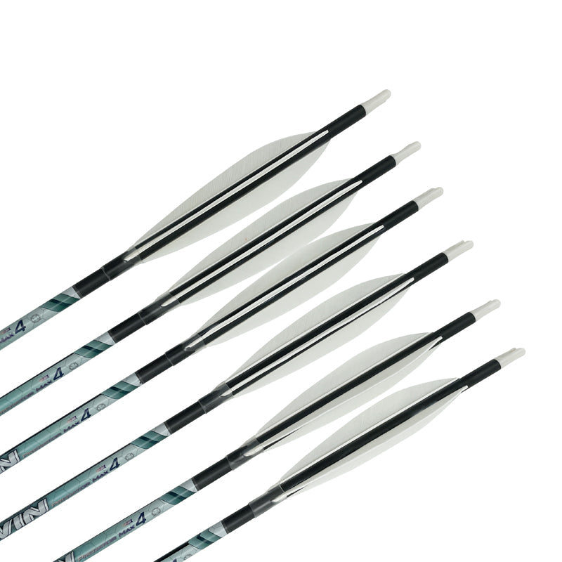 +/-0.001 Straightness Pure Carbon Arrows ID 6.2 Mm Compound Recurve Bow Turkey Feather Custom
